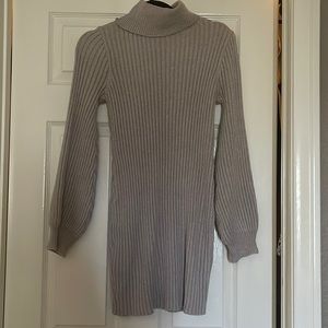 Tan sweater dress